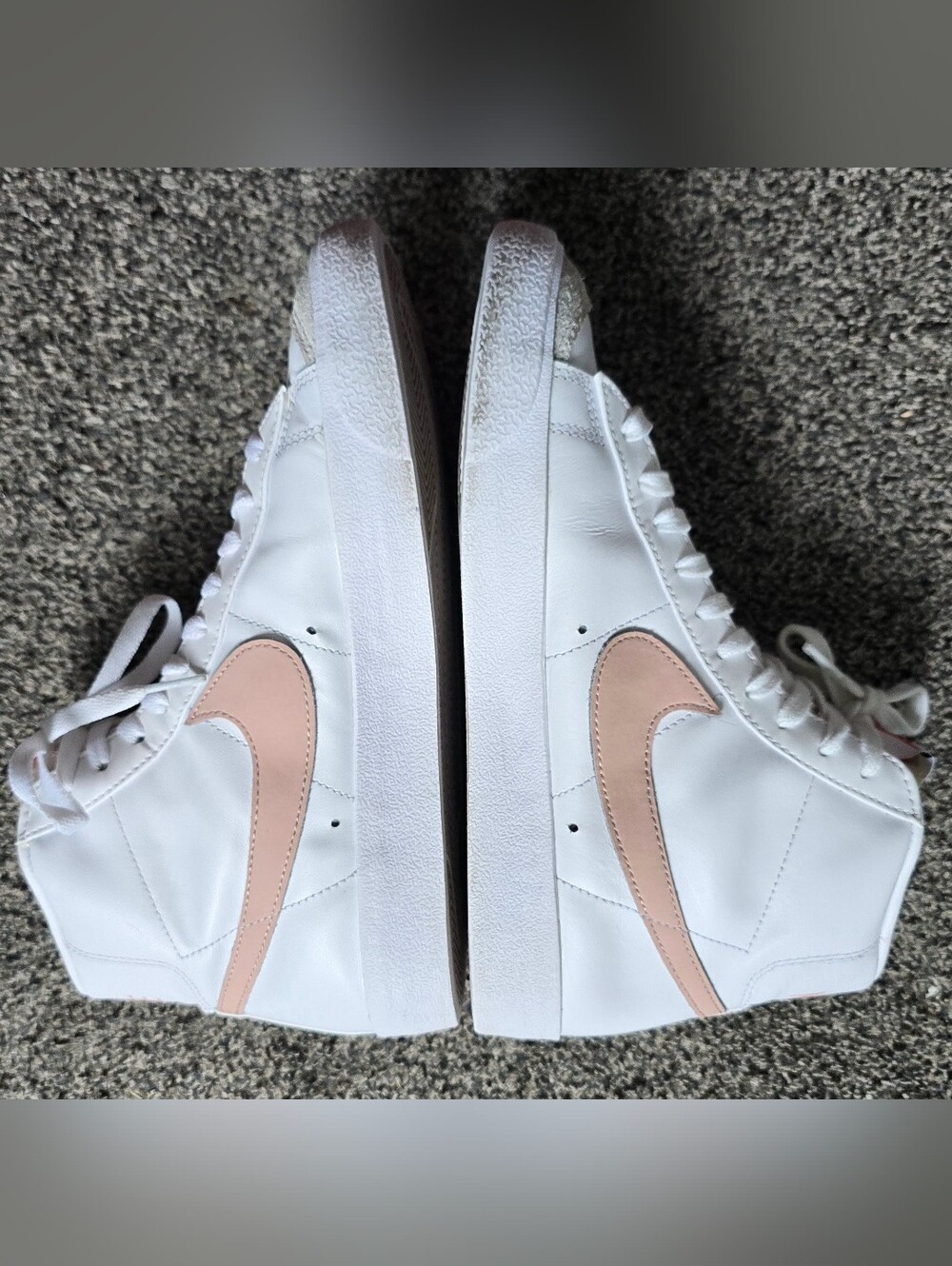 Nike Blazer Mid '77 Vintage White Pink Oxford Sneakers Size 9.5 - Picture 5 of 12